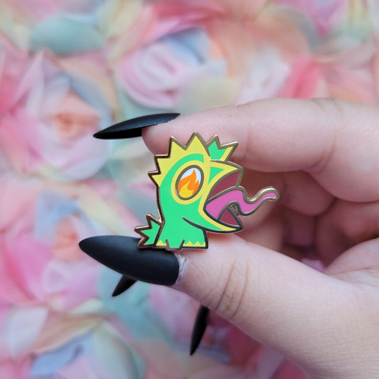 Spicy Chameleon enamel pin