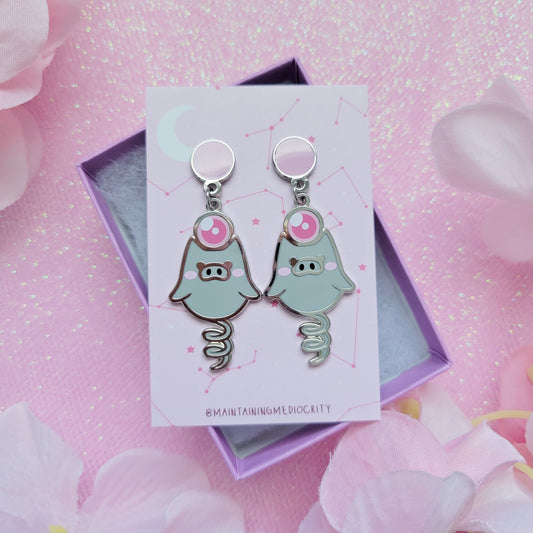 Springy Pig stud earrings
