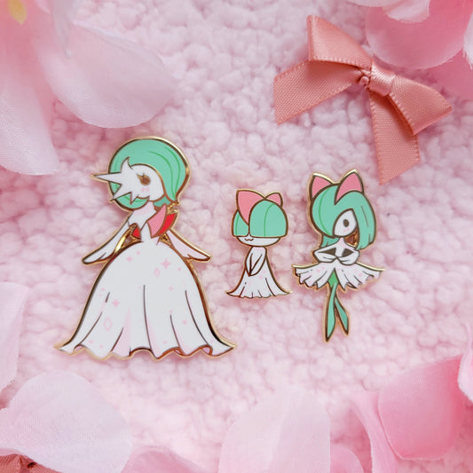 Fairy Bride evolutionary line enamel pins
