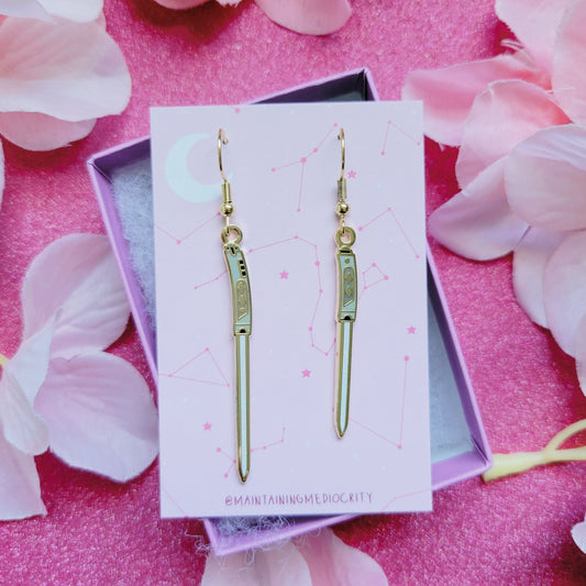 Ahsoka Rebels glitter lightsaber earrings | Limited Edition 100