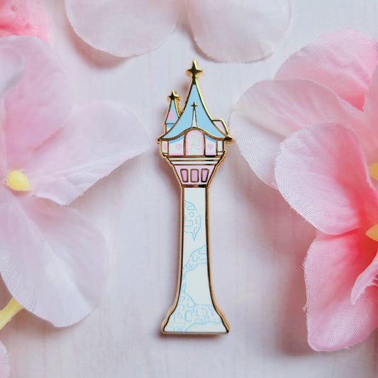 Rapunzel's Tower enamel pin
