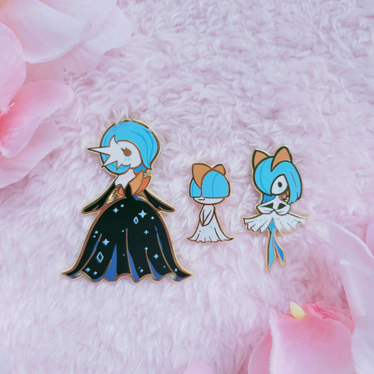 SHINY Fairy Bride evolutionary line enamel pins