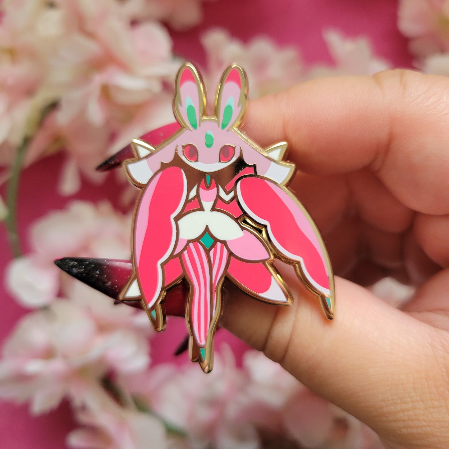 Luring Lady enamel pin