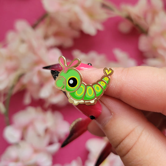 Caterpilly enamel pin