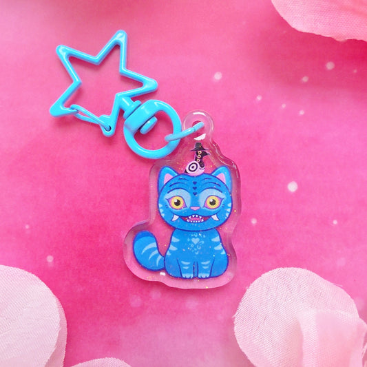 Derpy tiger 1.5" acrylic keychain
