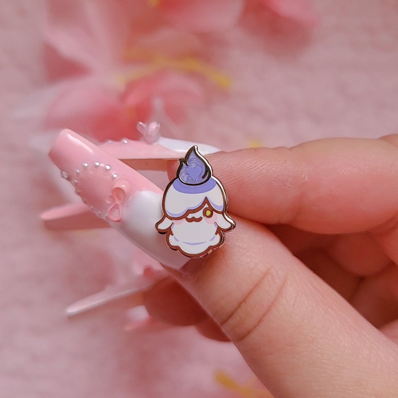 Baby wick enamel pin