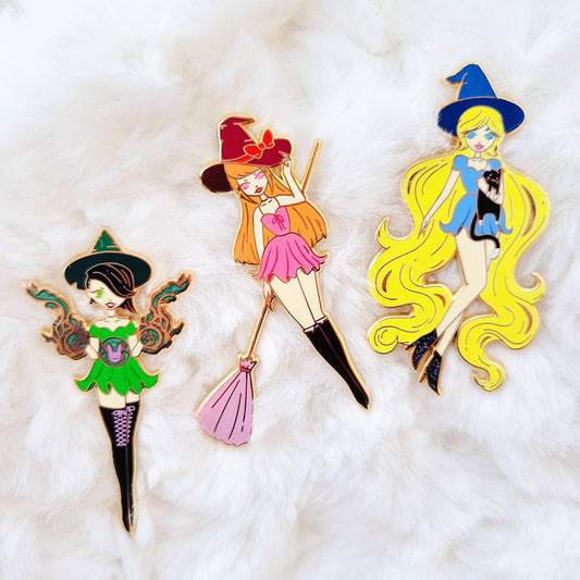 Powerpuff Witches enamel pins