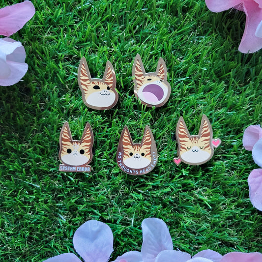 Loth cat enamel pins