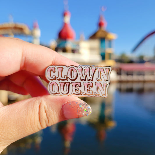 Clown Queen hard enamel pin