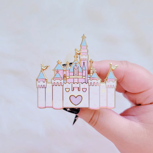 Sleeping Beauty castle enamel pin