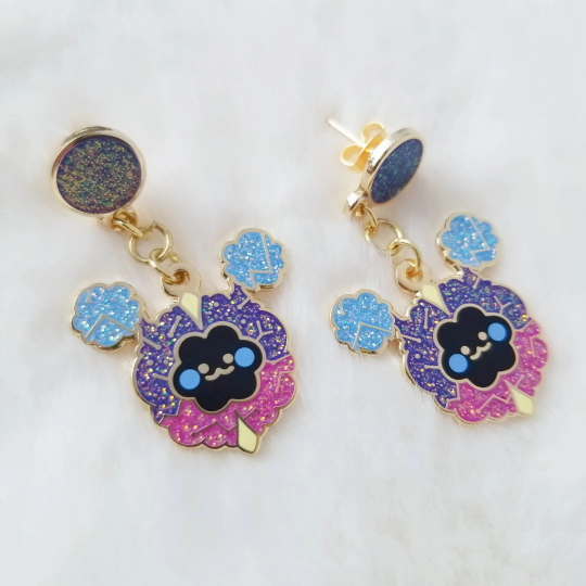 Space Fluff stud earrings