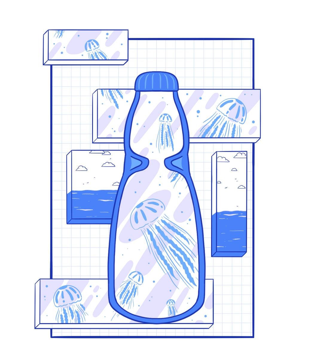 Ocean ramune graphic t-shirt