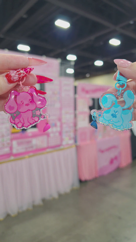 BFF Blue x Magenta 2" acrylic keychain set