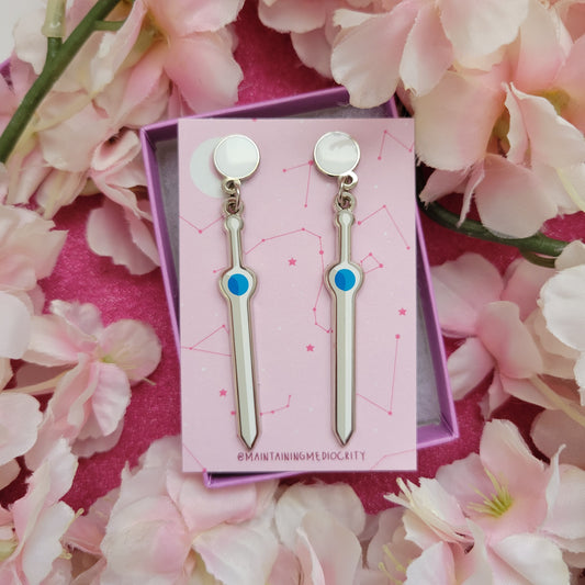 Finn's sword stud earrings