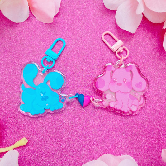 BFF Blue x Magenta 2" acrylic keychain set