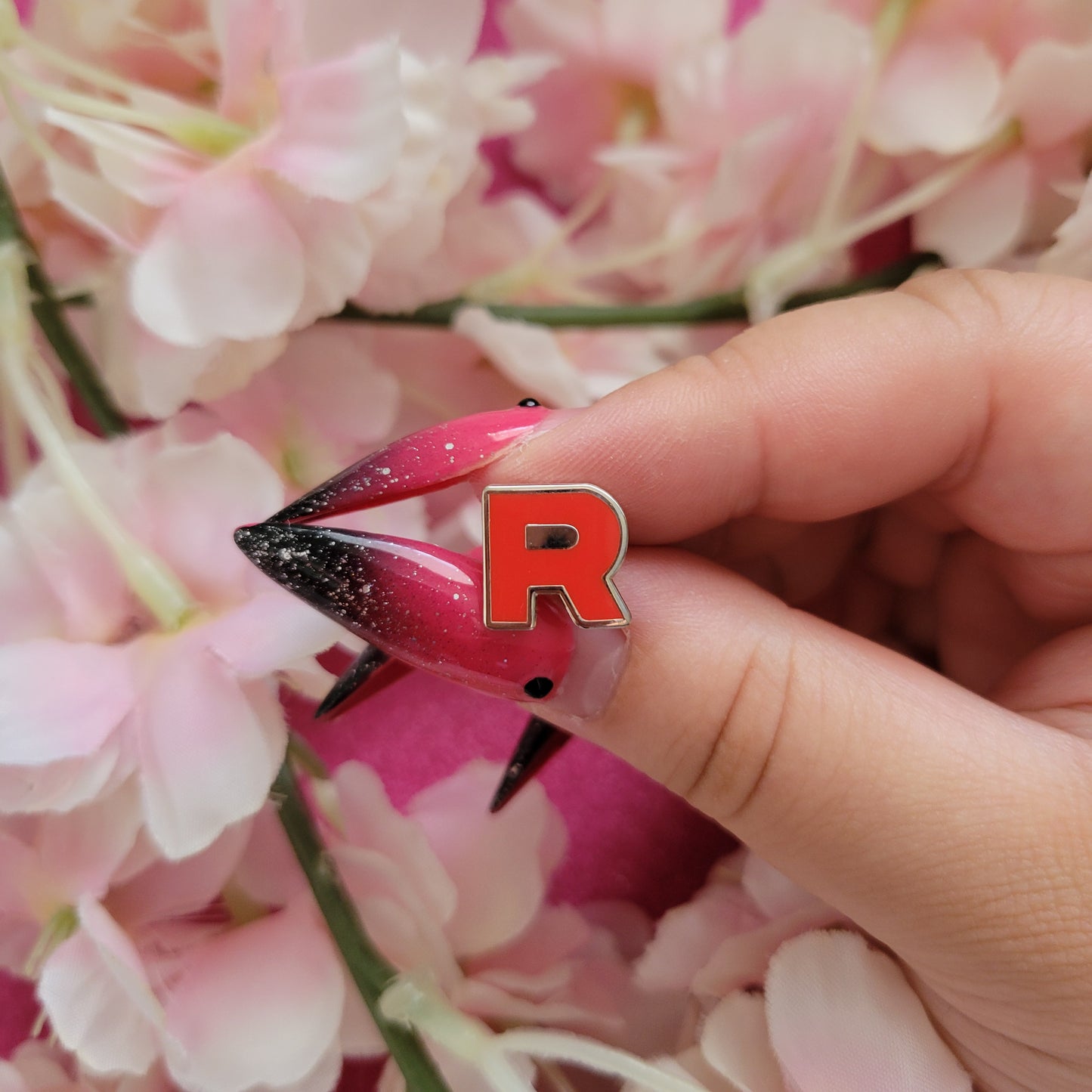 Team Rocket mini pin and stud earrings