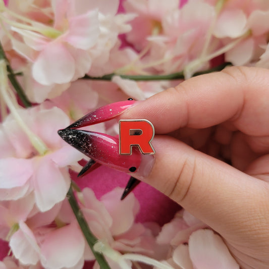 Team Rocket mini pin and stud earrings