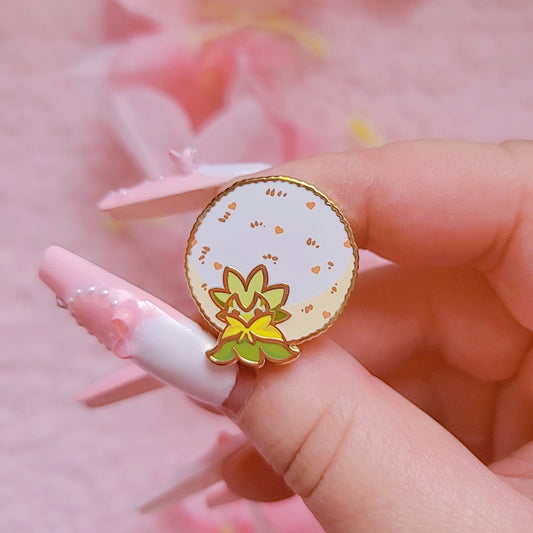 Cotton puff enamel pin