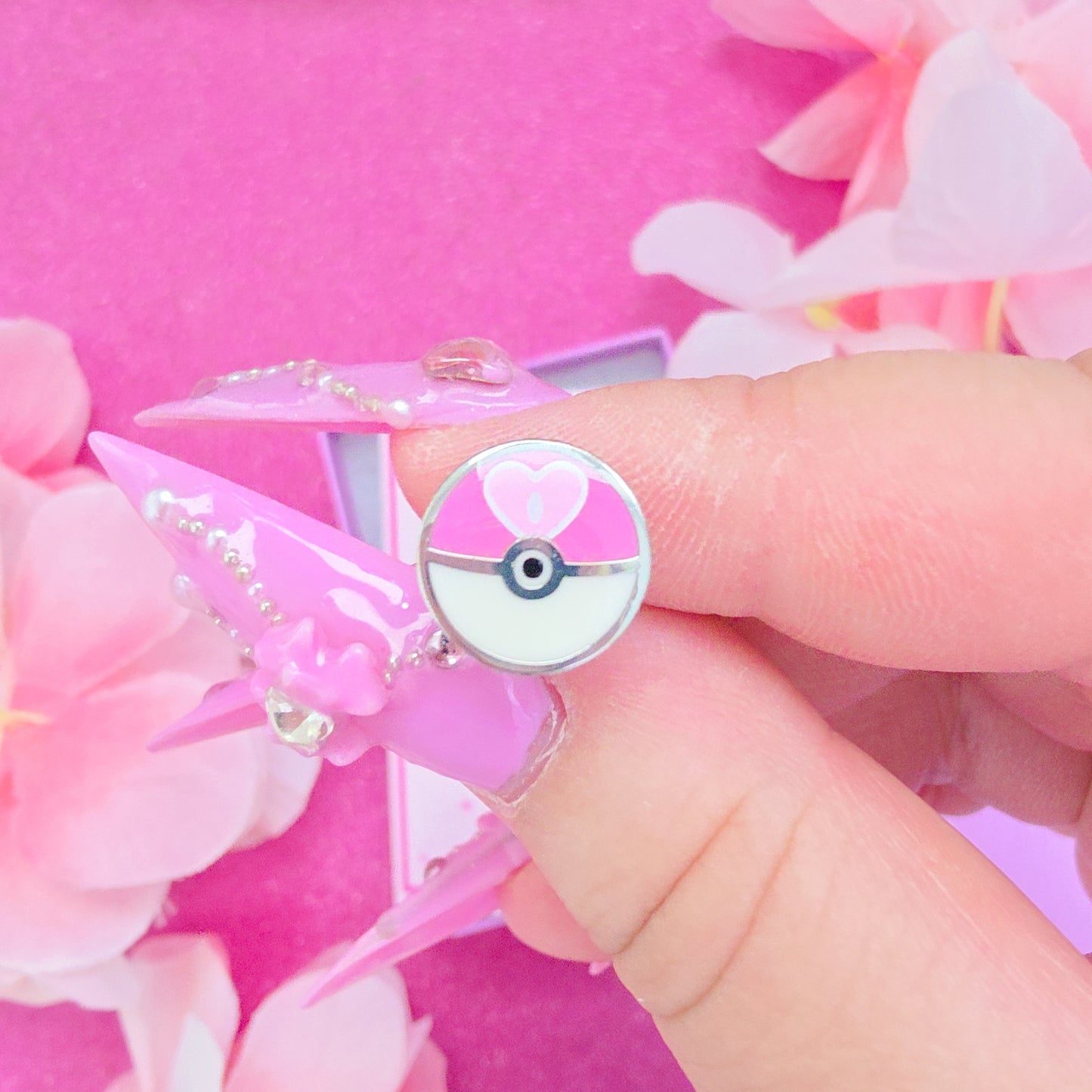 Love ball mini pin and stud earrings
