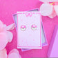 Love ball mini pin and stud earrings