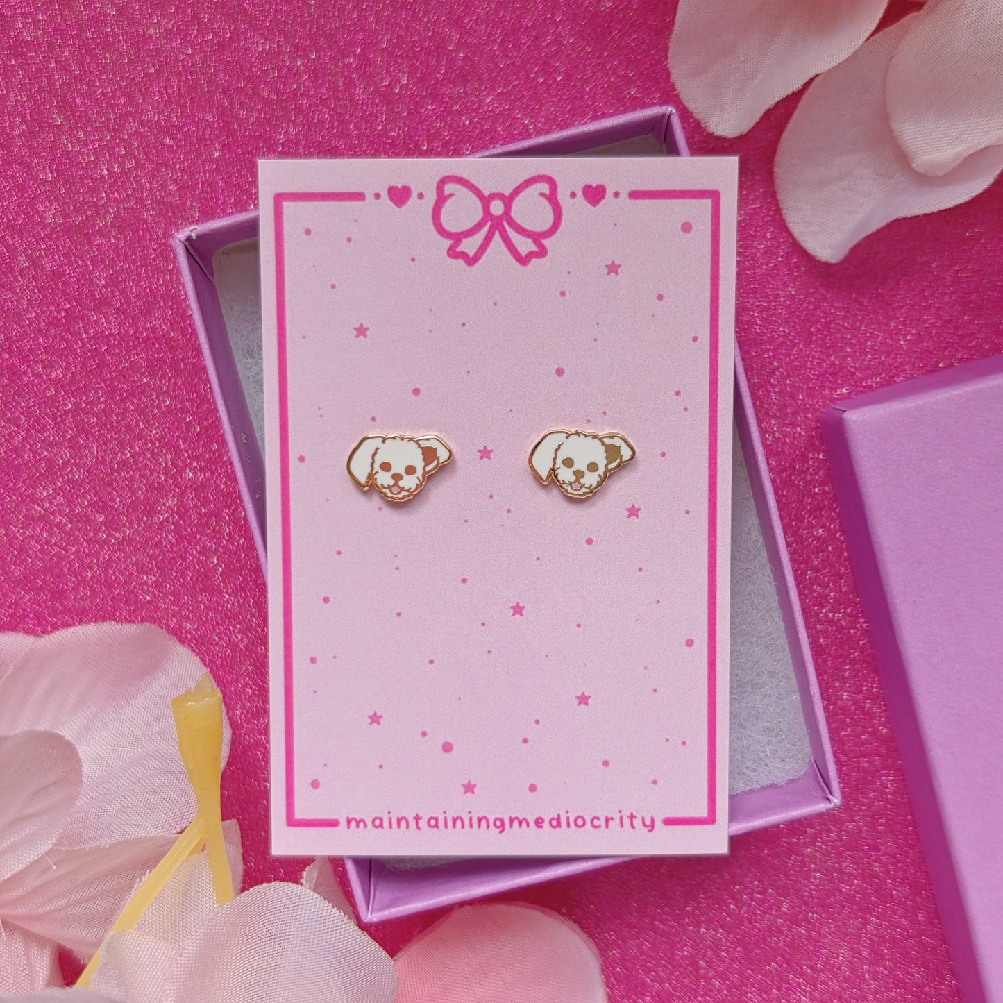 Superman and Krypto stud earrings