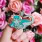 Opal mermaid hard enamel pin