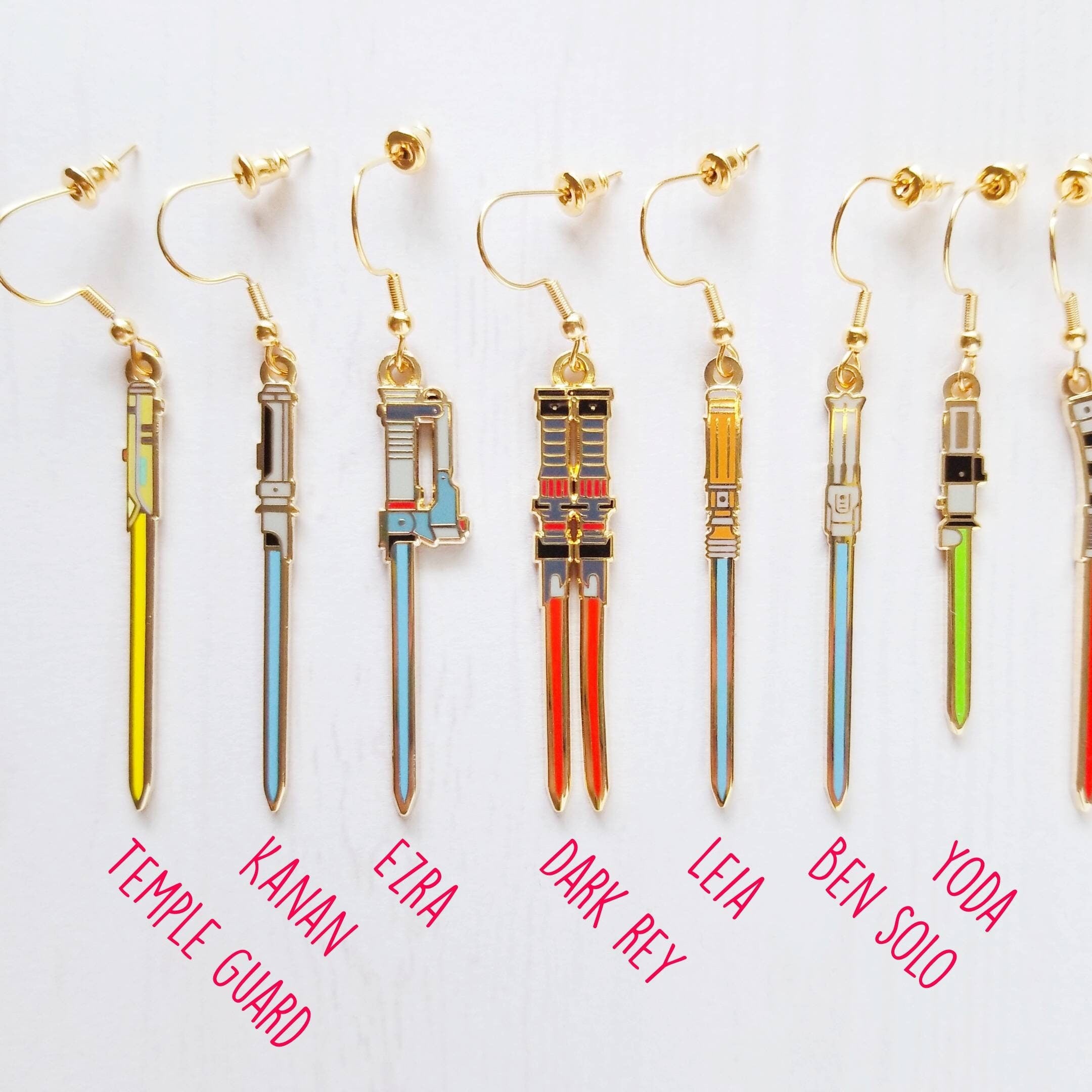 Lego store lightsaber earrings